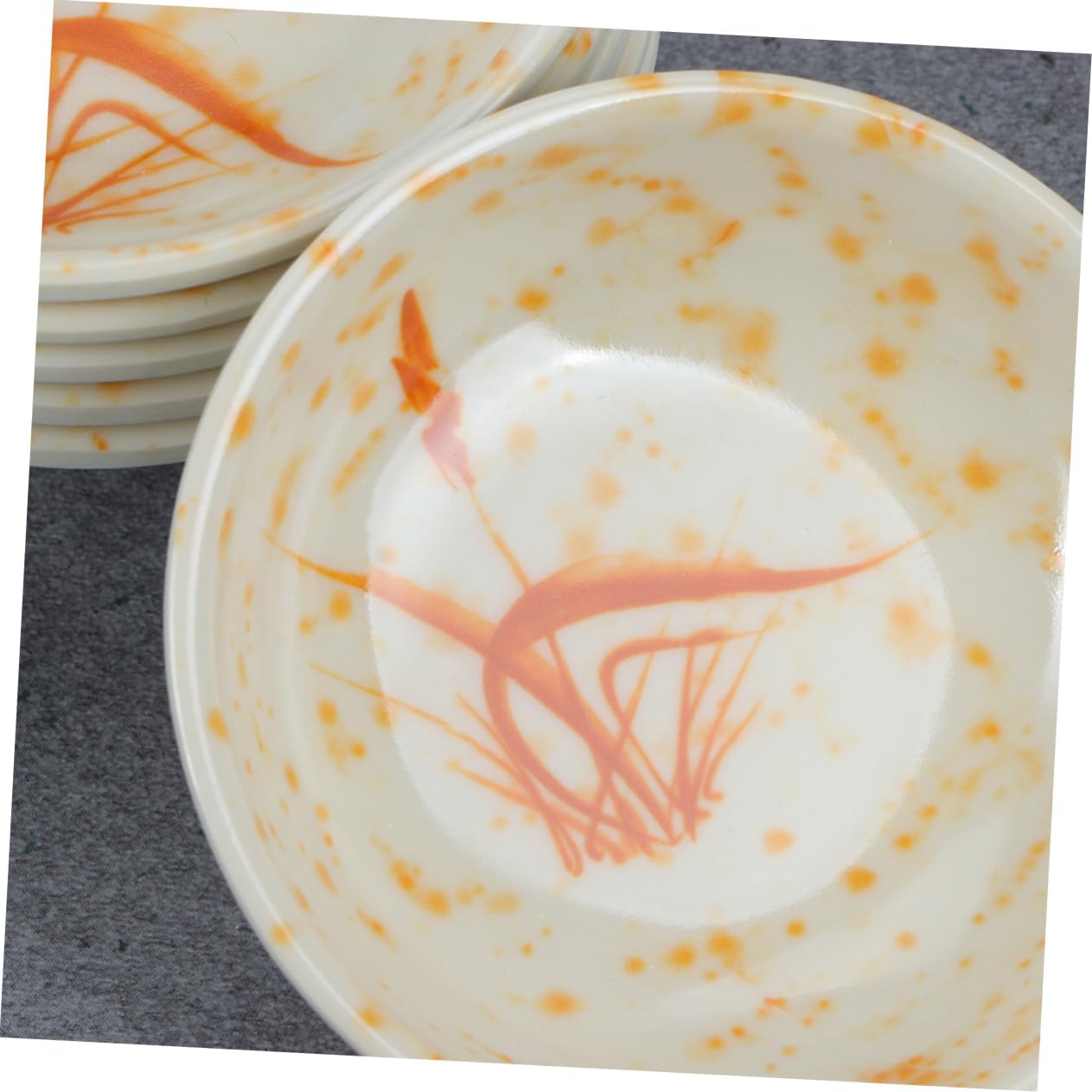 Unomor 6pcs Sauce Plates Small Condiment Containers Reusable Dipping Dishes for Home Restaurant Serving Appetizers Olives Nuts in Autumn Grass