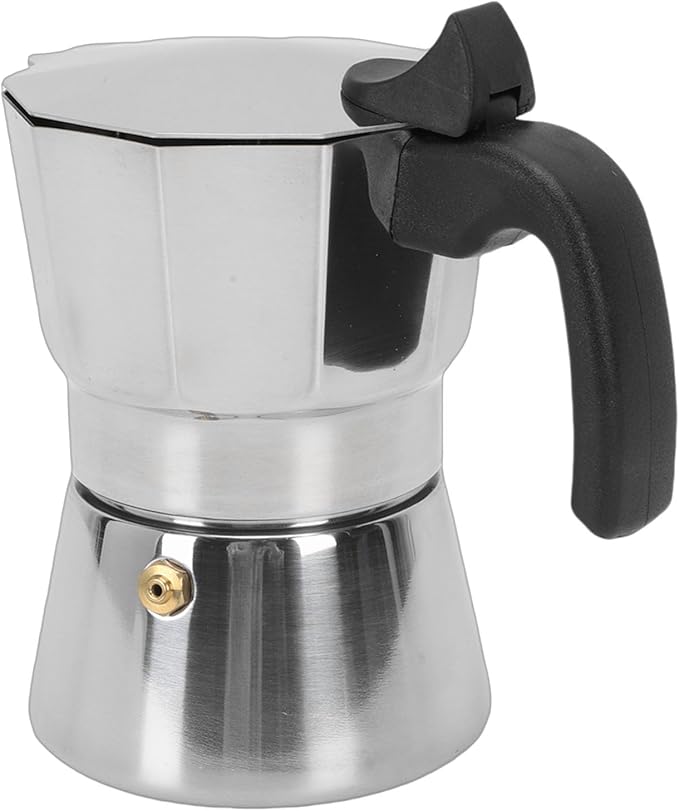 Cafetera Italiana de Acero Inoxidable, Diseño Octagonal, Capacidad 3 Tazas miniatura 5