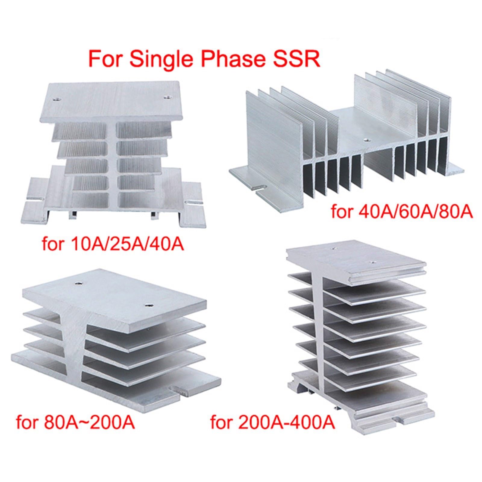 Relé de estado sólido monofásico JGX, SSR-10AA, 25AA, 40AA, control de CA, disipador de calor de CA, 70-280 V CA a 24-480 V CA, 10 A, 25 A, 40 A, AA.(25AA)