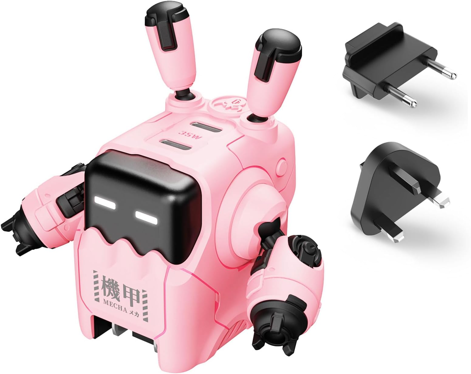 Delta35 USB C Charger 35W USB C Fast Charger Plug, 2 Ports Wall Charger Power Adapter for iPhone 15/15 Plus/15 Pro/15 Pro Max/14/13/12 Series, Galaxy, iPad (Pink)