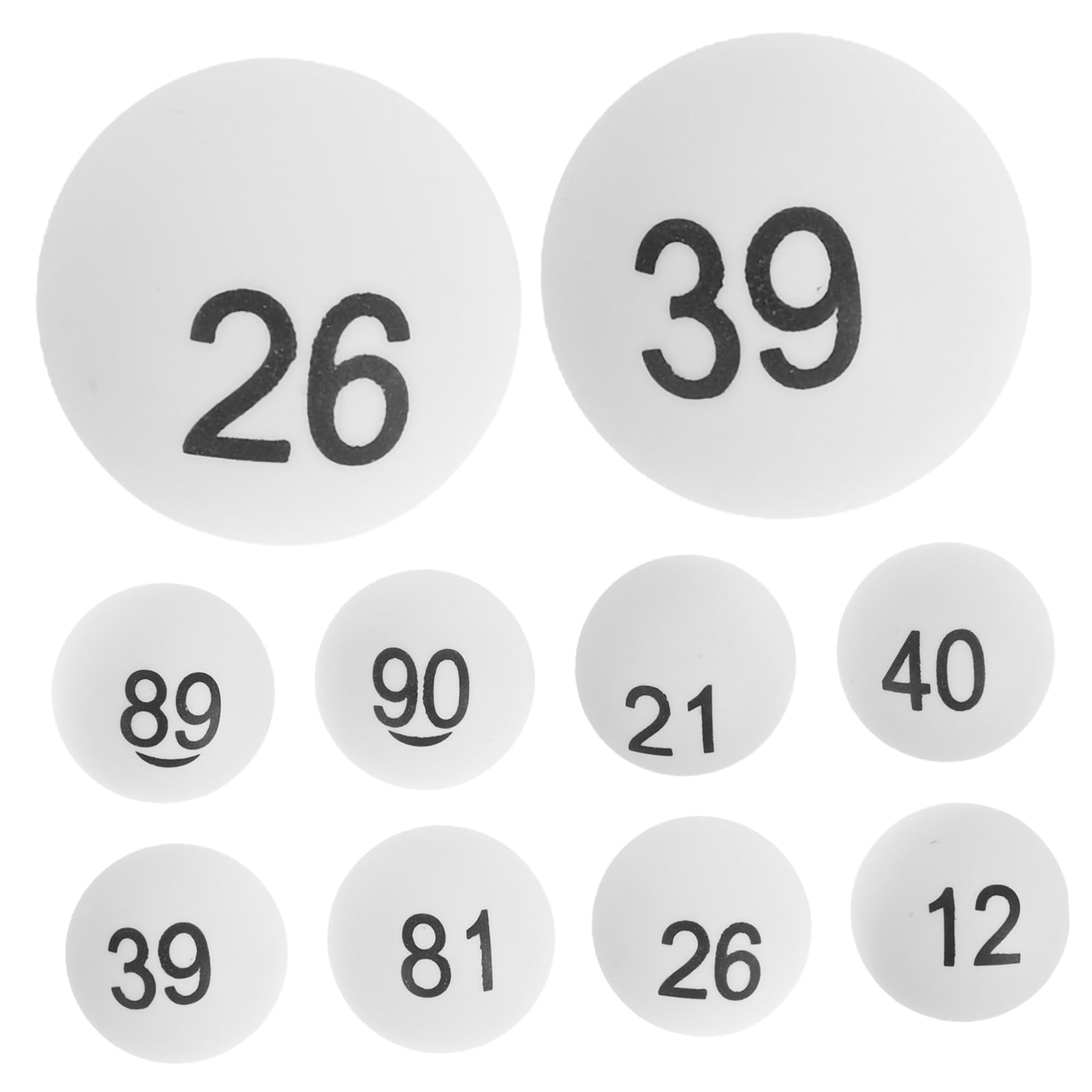 Gogogmee 100Pcs White Printed Pong Balls with Numbers for Game Party Decoration Durable PP Table Tennis Balls for Arts Crafts and Fun Activities