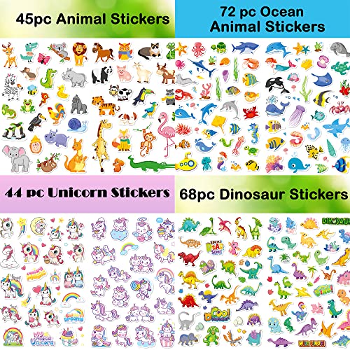 Debinolo DEBINOLO229PCGEL 200Pcs Cute Animal Gel Window Clings, Reusable Gel Window Stickers For Kids, Jungle Animal, Sea Animals, Dinosaur, Unicorn Themed Window Gel Clings Decals Stickers For Kids Home Airplane Classroom thumb #3