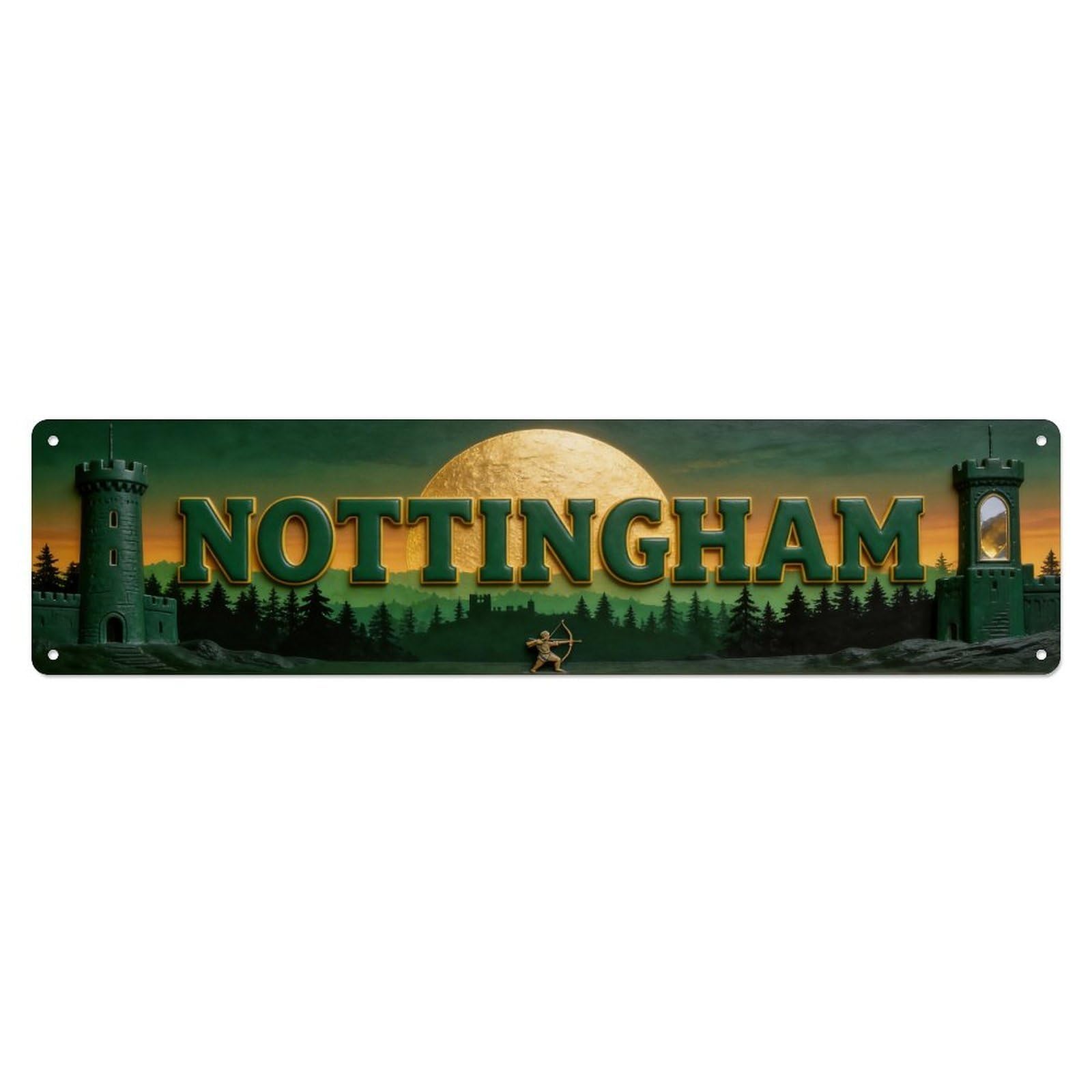 Nottingham England Vintage Metal Tin Sign