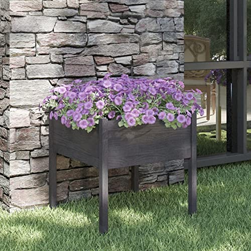 Xichuzi Jardinera, Huerto Urbano Terraza, Huerto En Casa, Tierra Huerto Urbano, Huerto Vertical, Mesa De Cultivo, de Madera Maciza de Pino Gris 70x70x70 cm