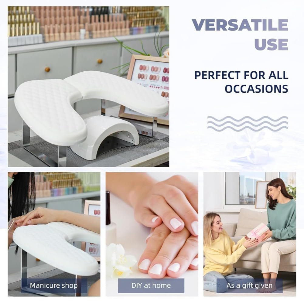 Manicure do paznokci w kształcie litery U, poduszka pod rękę, poduszka na paznokcie, składany podłokietnik, podnóżek dłoni