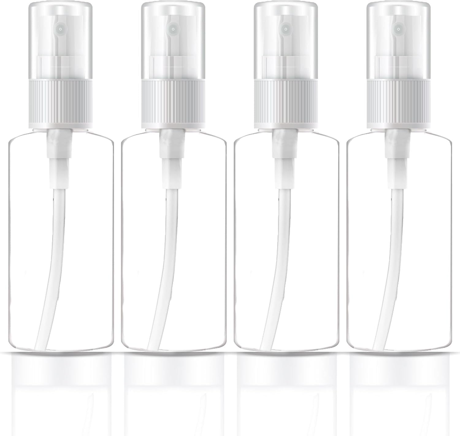 Bnphsin Transparent 4Pcs Mini Spray Bottle, Small Spray Bottle, Atomiser Spray Bottle, Reusable Plastic Mini Travel Sprayer Bottles Set, Small Refillable Containers For Traveling Make-Up Skincare Cleaning