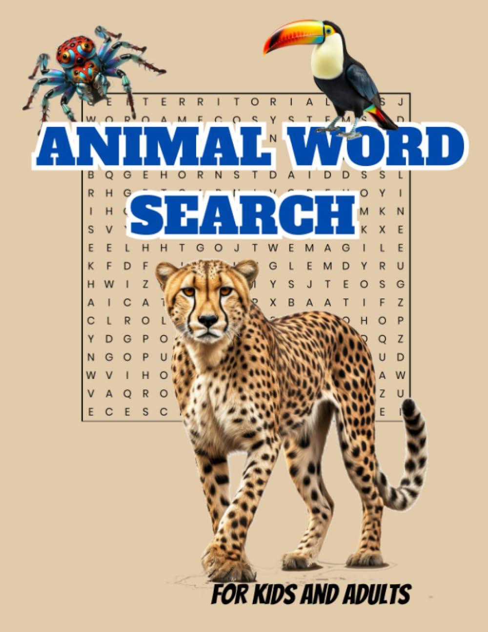 Animal Word Search for Kids and Adults: Easy Relaxing Large Print Word Search Puzzles