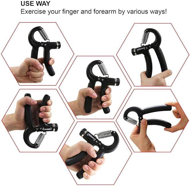 Grip Strength Trainer, Hand Grip Strengthener, Adjustable Resistance 22-88Lbs (10-40kg), Non-Slip Gripper, Perfect for Musicians Athletes and Hand Injury Recovery