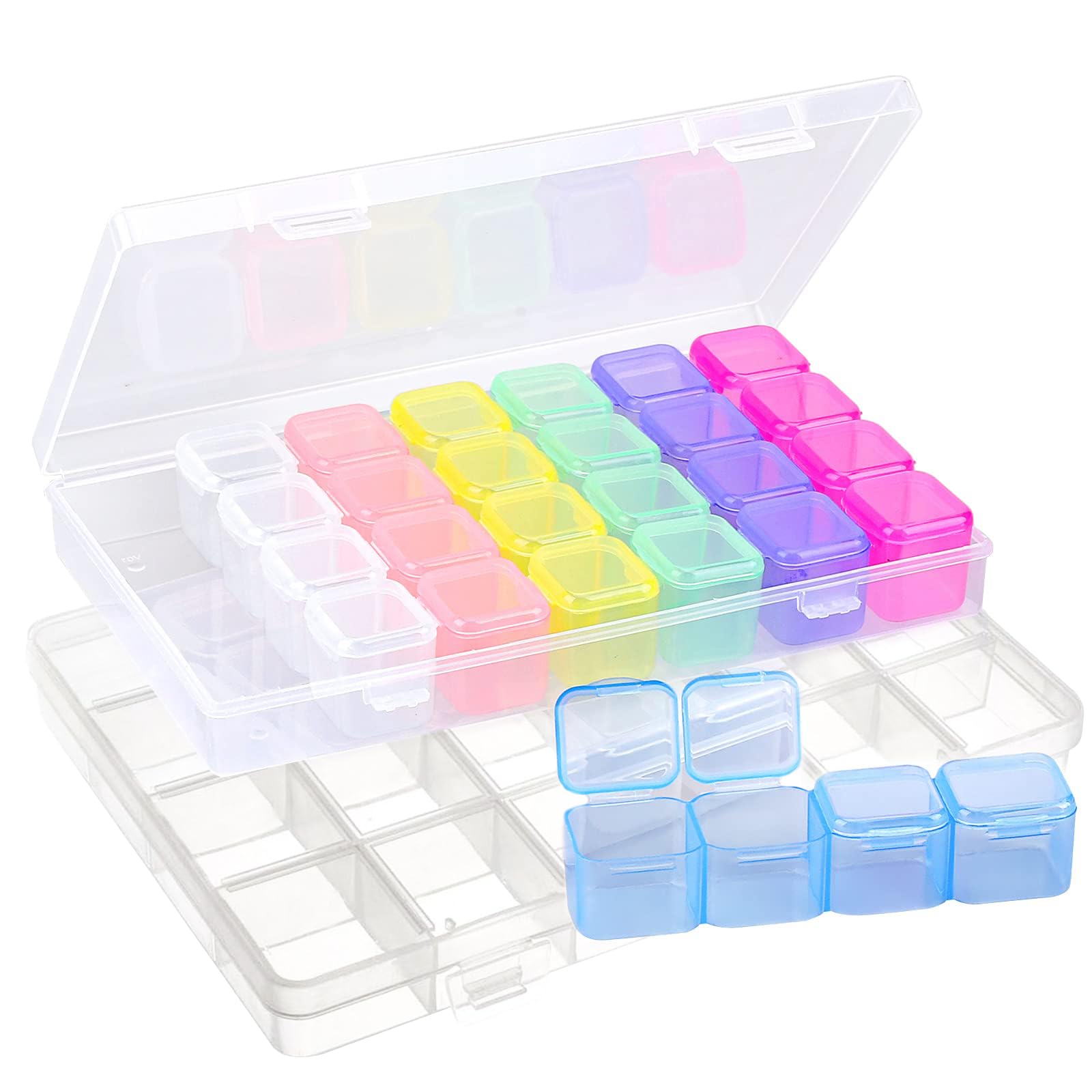 Boîte De Rangement En Plastique Avec Séparateurs Réglables