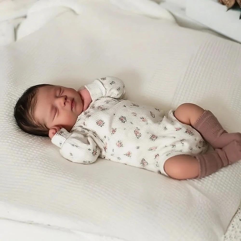 Anano Realistische Silikon Reborn Puppe Mädchen 45cm Babypuppe Lebensechte Vollsilikon Baby Mit Wasserfestem, Fühlt Sich An Wie EIN Echtes Baby – Für Kinder Ab 3 Jahren