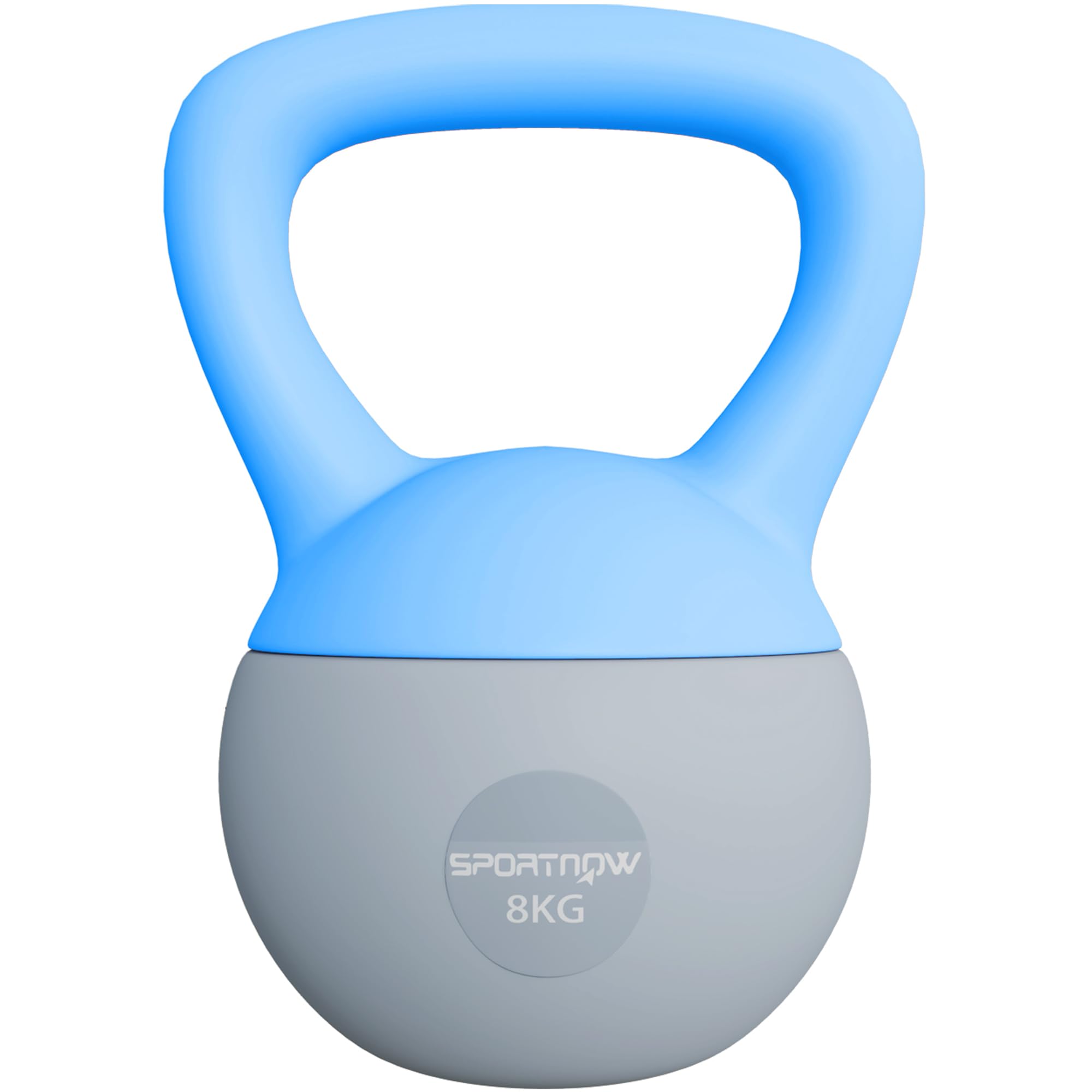 SPORTNOW 8KG Kettlebell w/ Soft Body - Non-Slip Handle - Light Blue and Grey  | TJ Hughes