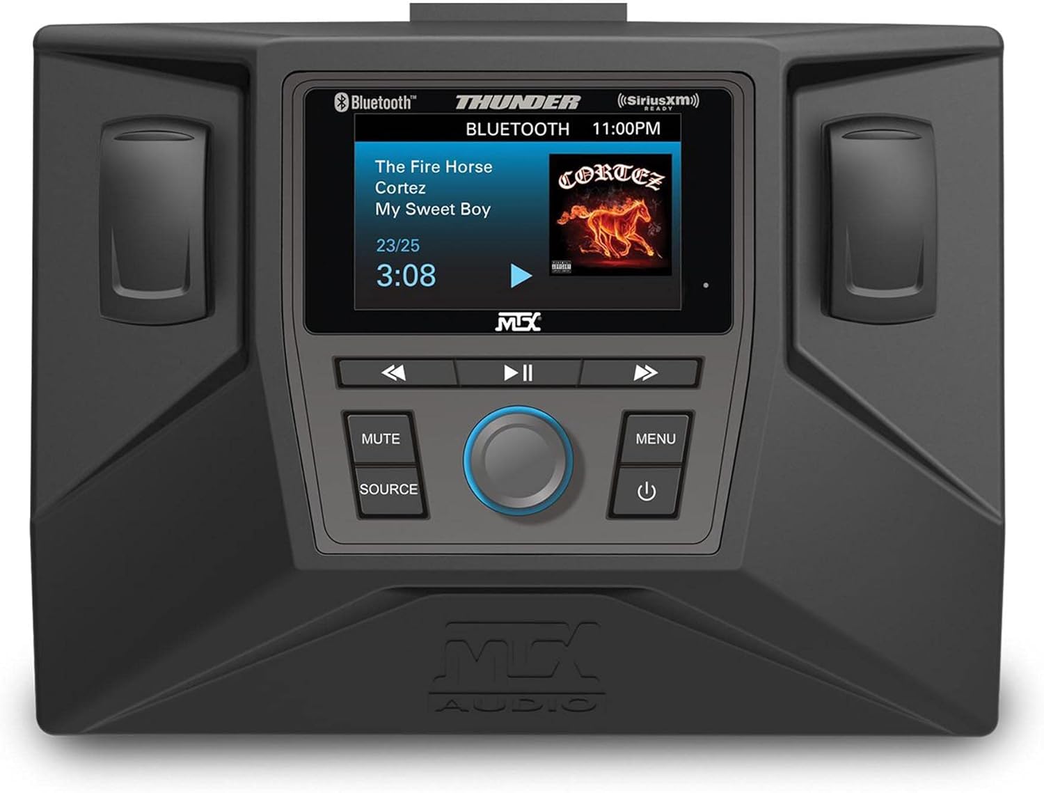 MTX RZR-14-THUNDER2 Bluetooth Radio+Kick Panel Speakers for Polaris RZR 1000/900