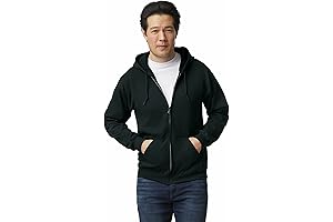 Gildan Unisex Adult Soft Fleece Zip Up Hooded Sweatshirt