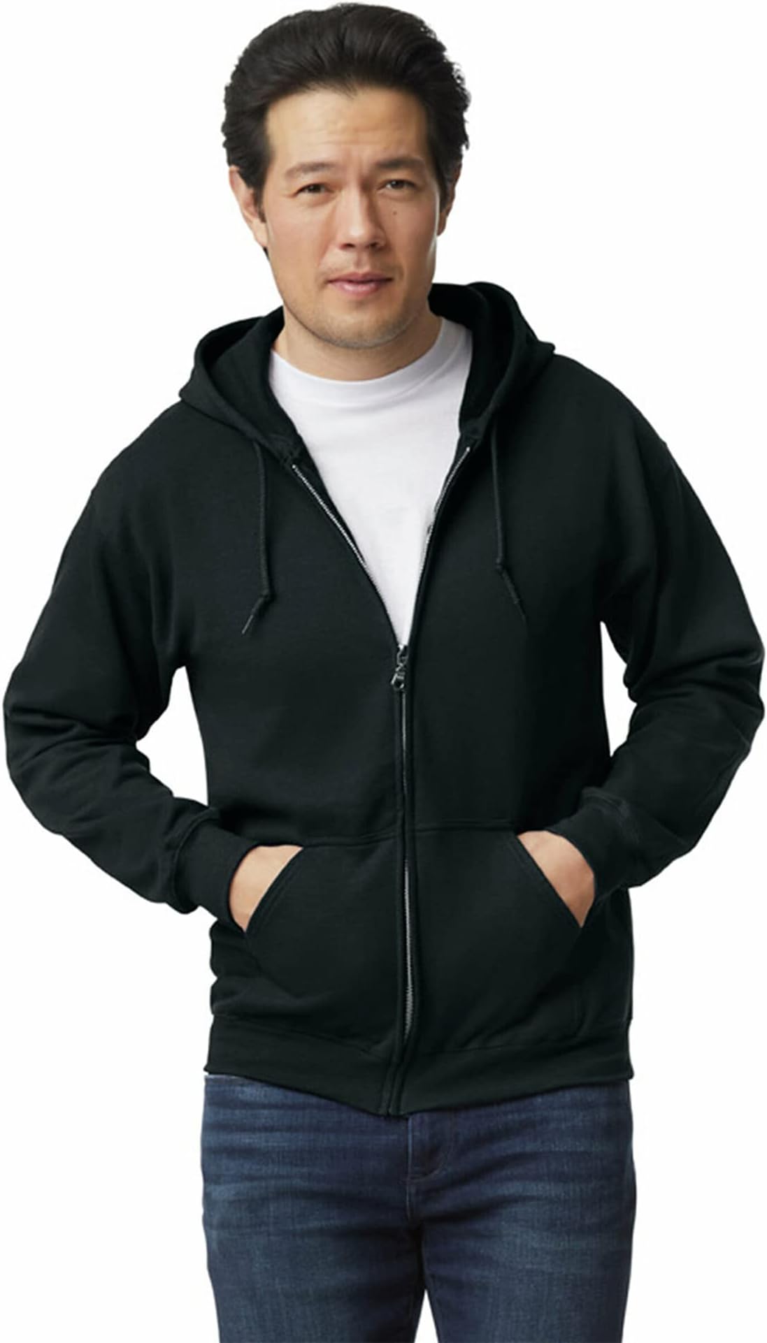 unisex-adult Fleece Zip Hoodie Sweatshirt, Style G18600, Multipack
