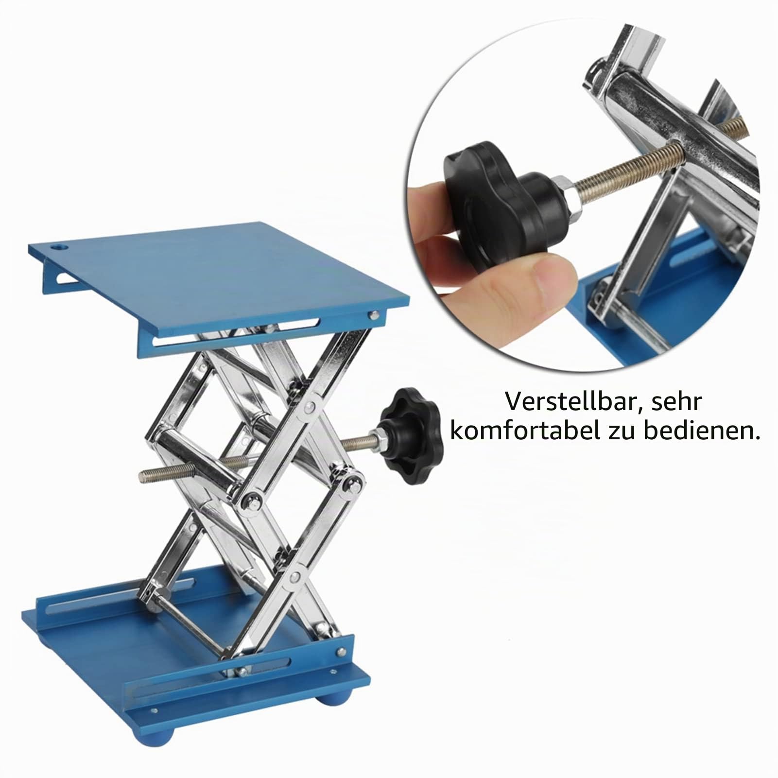 Aluminiumoxidlabor Hebebühnenständer 150 * 150 mm Scherengestell Laborständer für Laborgeräte und Wissenschaftsbedarf