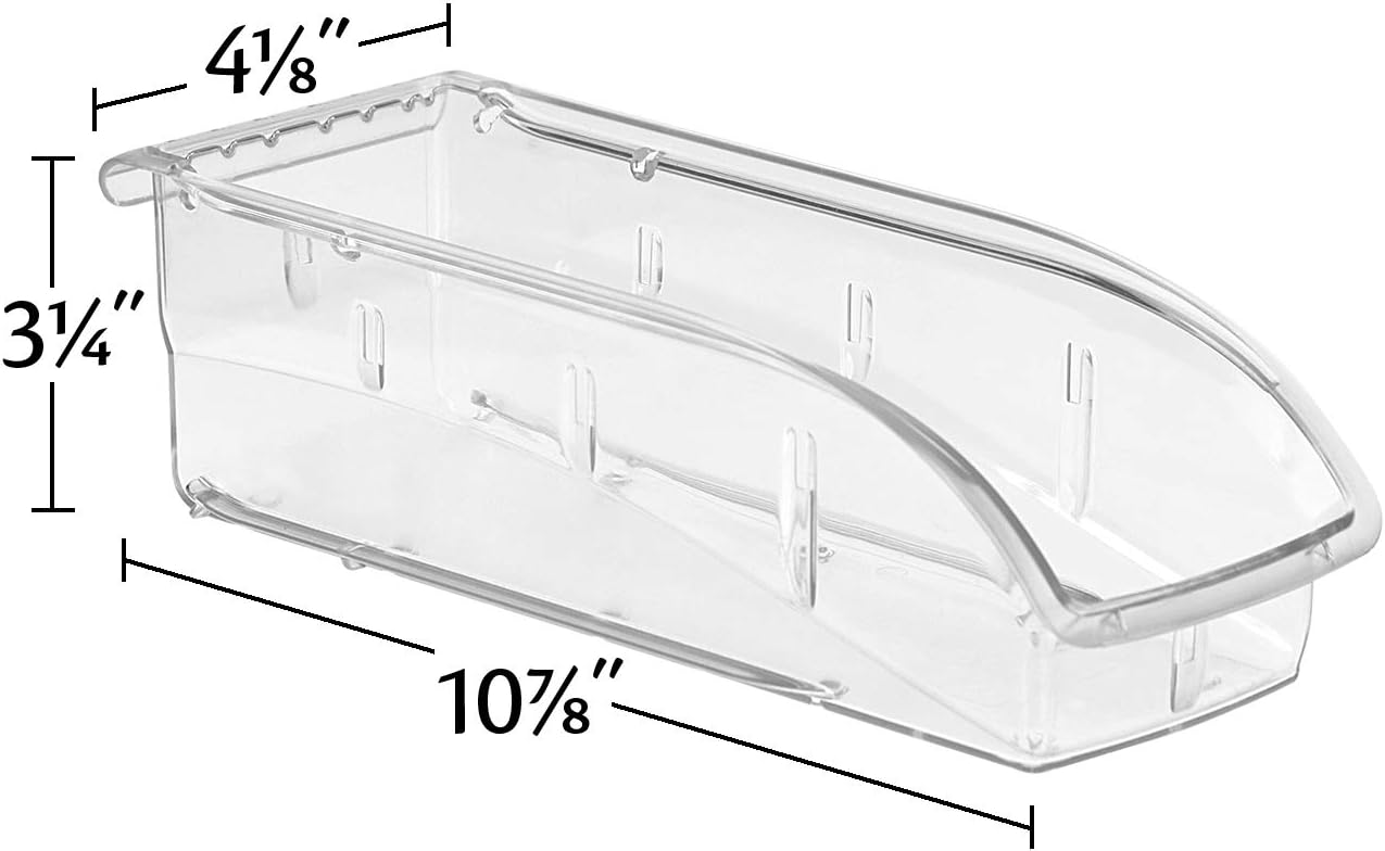 Super Sale 🛒 Akro-Mils 305A5 Insight Ultra-Clear Hanging and Stacking Plastic Storage Bin, (10-7/8-Inch x 4-1/8-Inch x 3-1/4-Inch), Clear, (12-Pack)