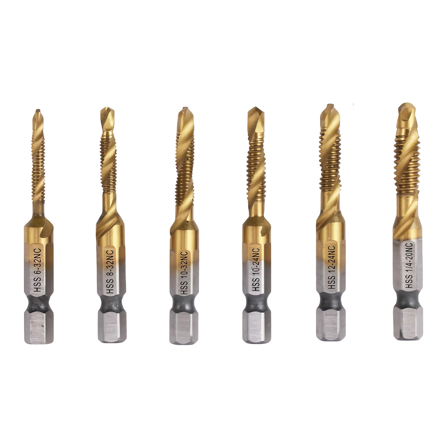 6-Piece Drill & Tap Set - High Speed Steel -10 6-Piece Drill & Tap Set - High Speed Steel -10