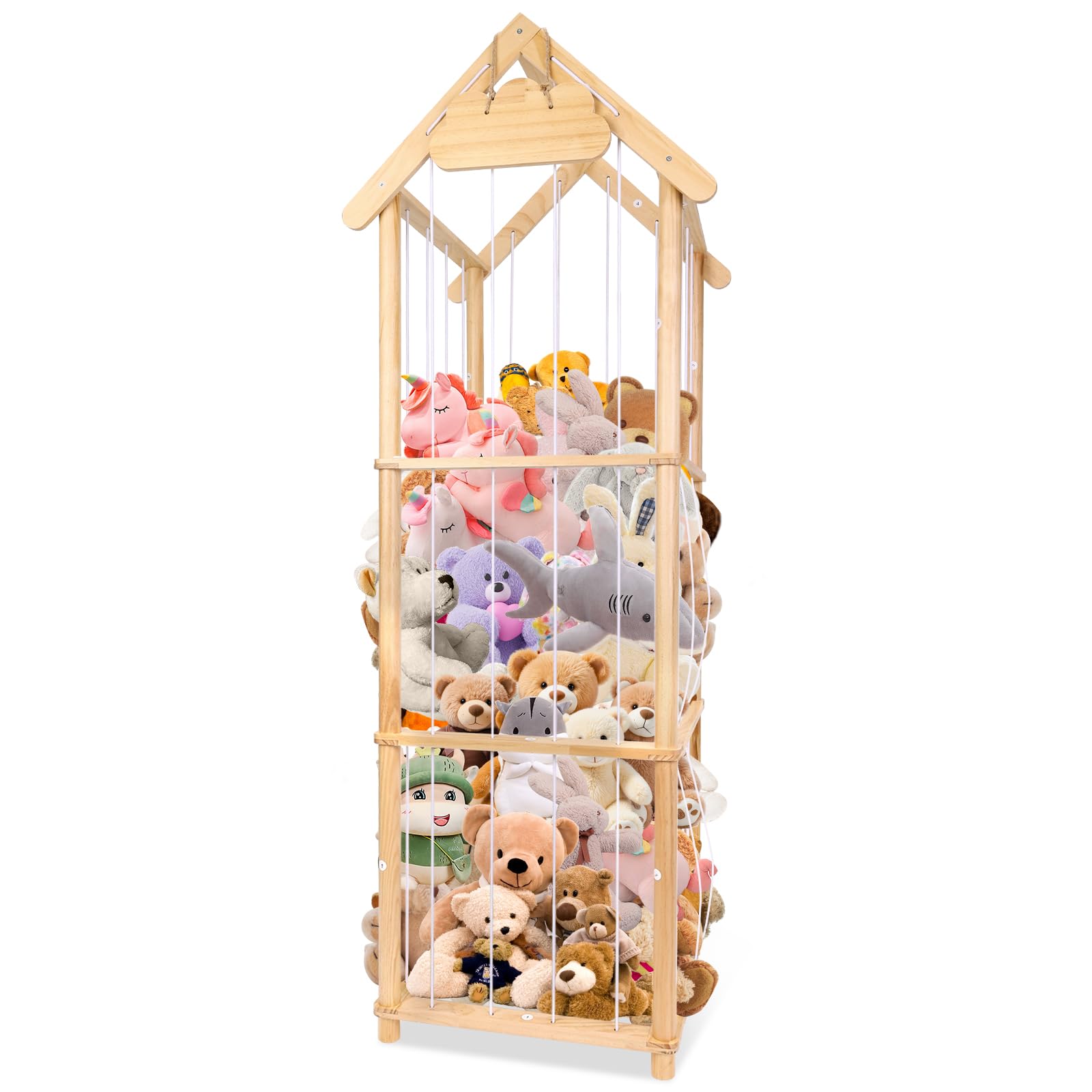 Contenitore per animali di peluche con ruote 360° 150x40x40 cm
