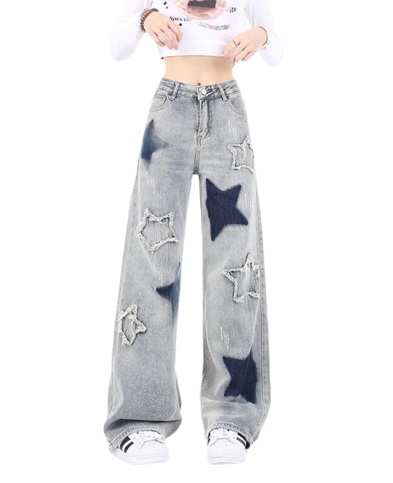 Star Jeans Patchwork Y2K