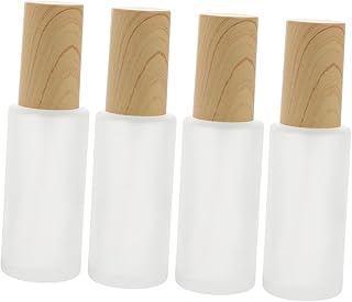 FOMIYES 4pcs Frosted Wood Grain Spray Bottles Multipurpose Lotion Containers for Perfumes and Lotions Design Travel-friendly and Refillable