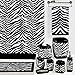 DS BATH Zebra Shower Curtain,Polyester Fabric Shower Curtain,Print Shower Curtains for Bathroom,Contemporary Decorative Waterproof Bathroom Curtains,72 inches W x 72 inches H-Black