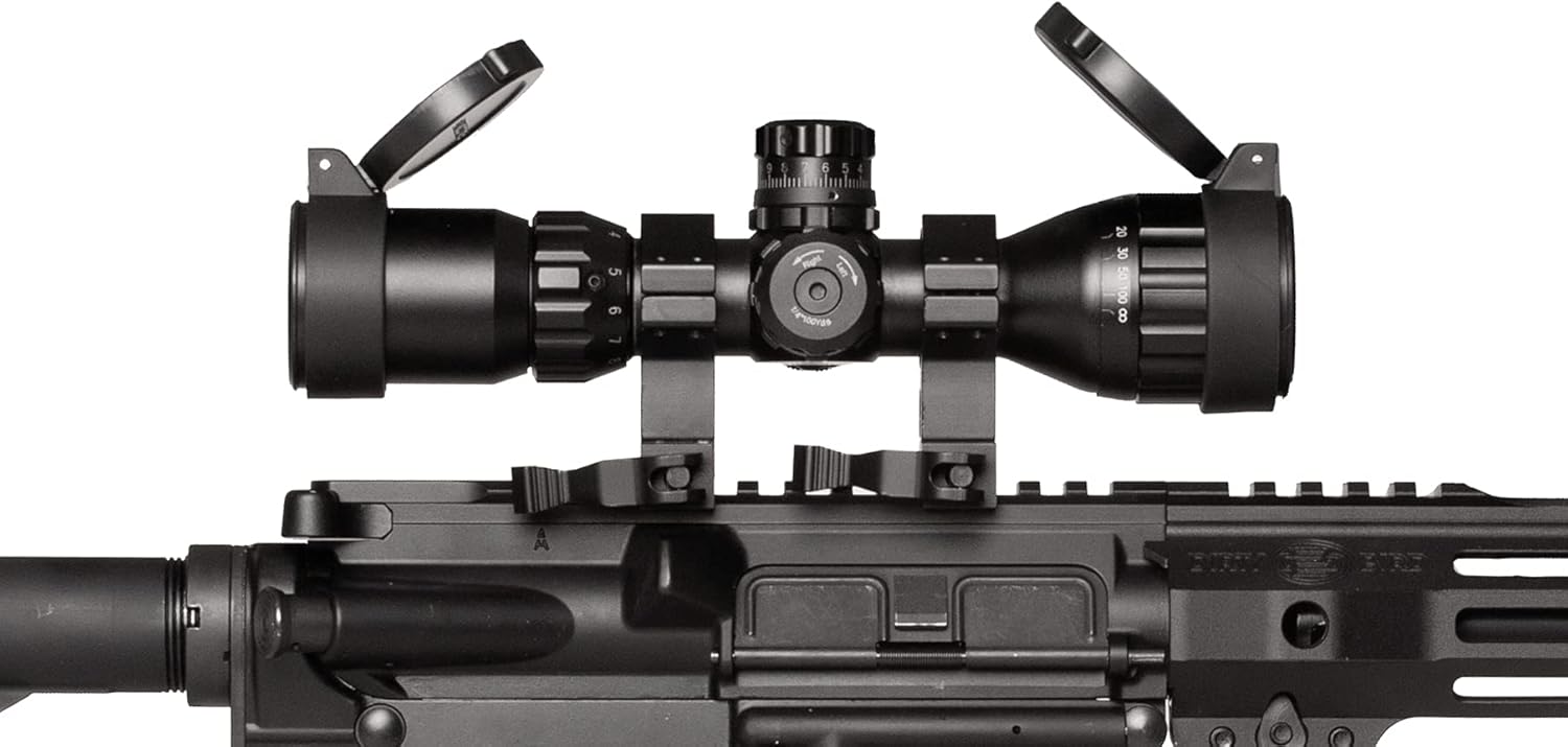Falcon V3 3 9x32mm Rifle Scope with QD Mounts | Combat Veteran Owned Company | Magnified Optic with Red Green or Blue Illuminated Mil Dot Reticle Photo