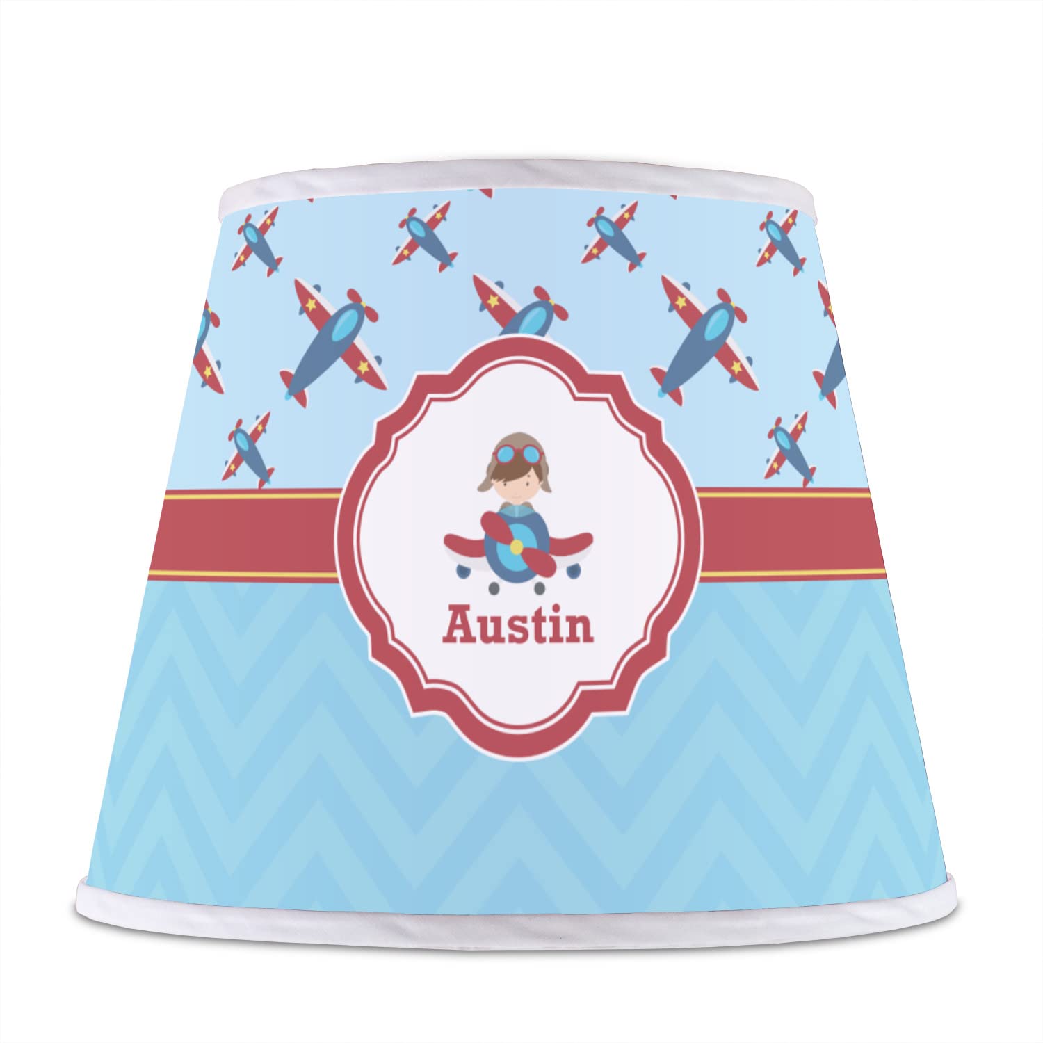 YouCustomizeIt Personalized Airplane Theme Empire Lamp Shade