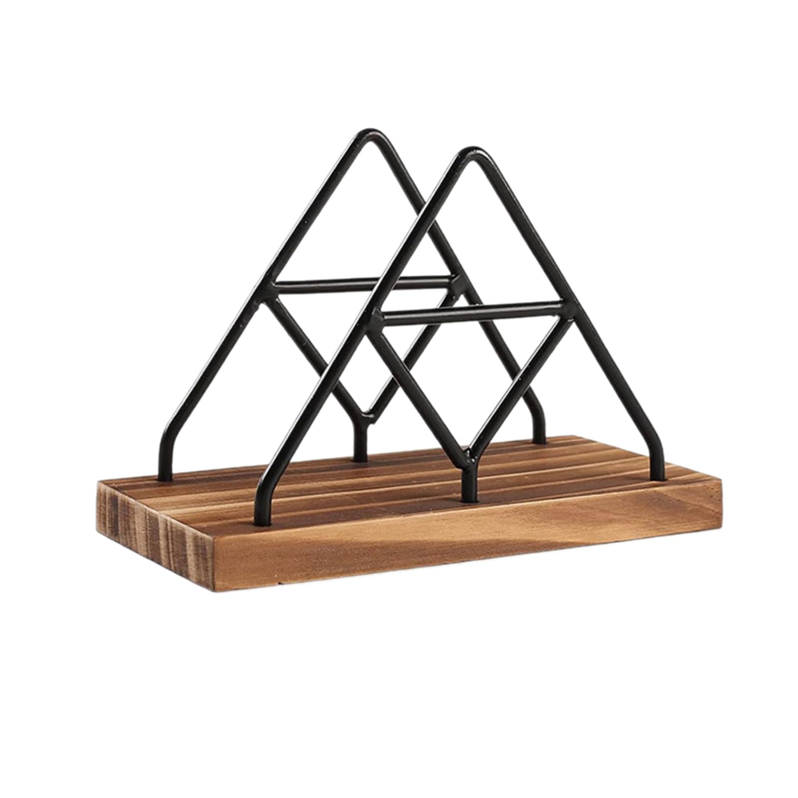 Nucelit Functional Napkin Organizers Rack Effective Tissue Holder Storage Case Sturdy Wood Steel Blend for Dining Decors Napkin Storage