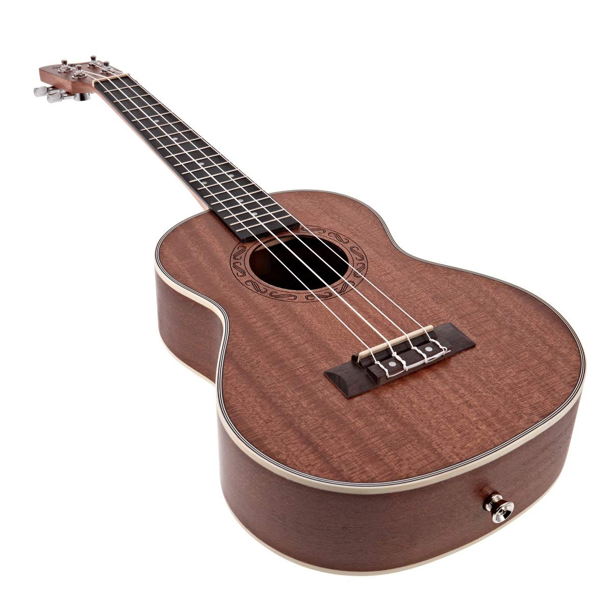 Ukelele Tenor de Sapeli de Gear4music | Tono Distintivo del Cuerpo de Sapele, Diapasón Liso de Tilo, Cuerdas Aquila Premium, Resonancia Tenor Rica y Plena