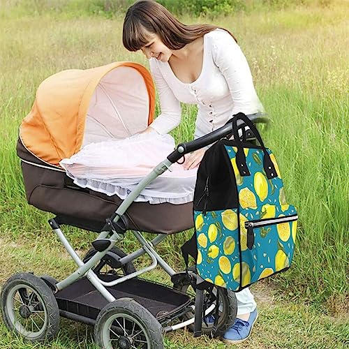 Sac à dos d'école décontracté motif citron multicolore taille unique - 6