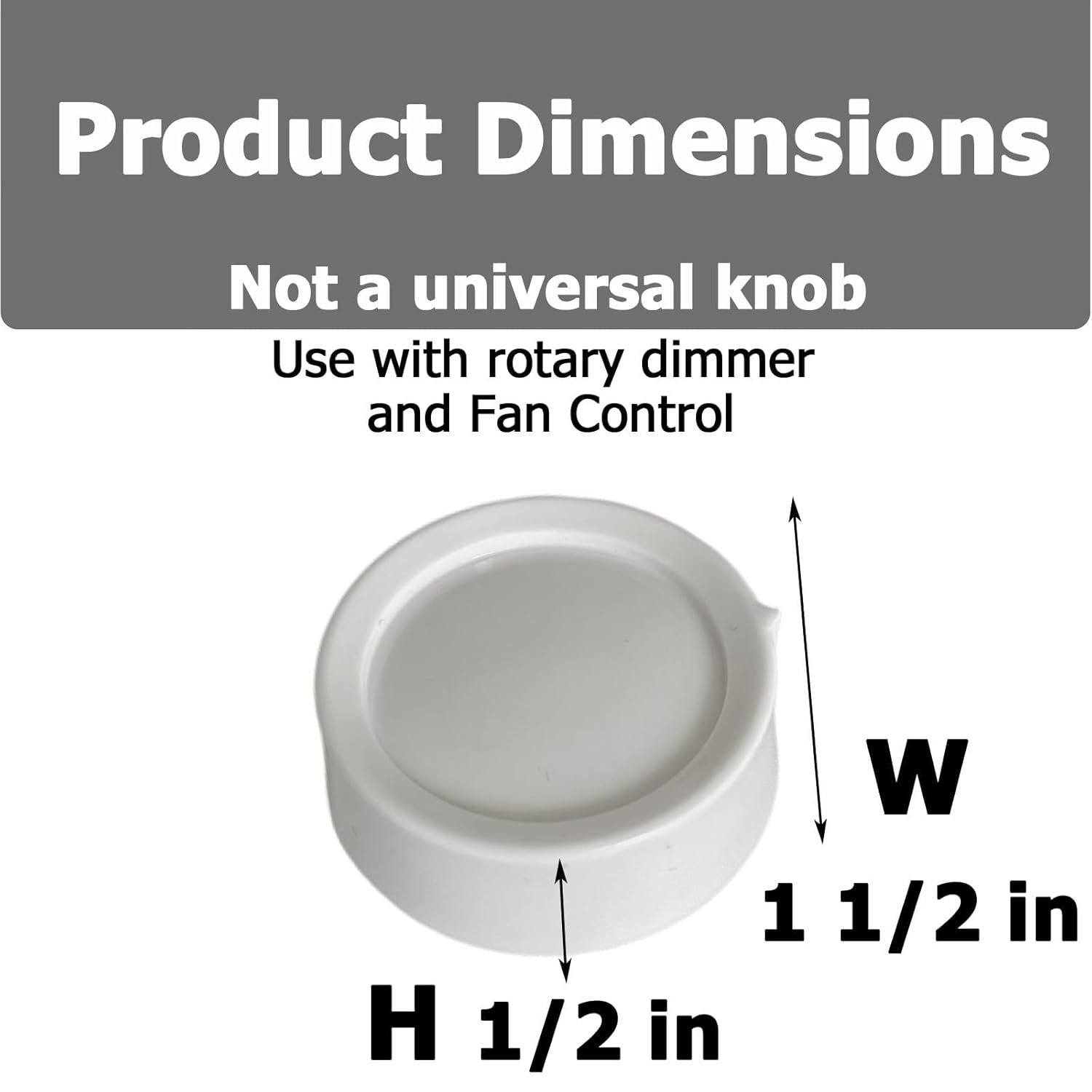 10 PCS RK-WH Rotary Dimmer Knob Replacement for Rotary Dimmer Switch,Fan Control,White