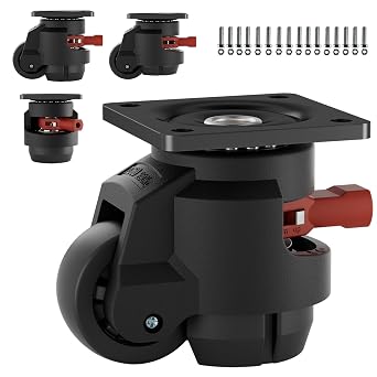 Leveling Casters Wheels Set of 4, Heavy Duty 2200LBS Load, 2 Inch