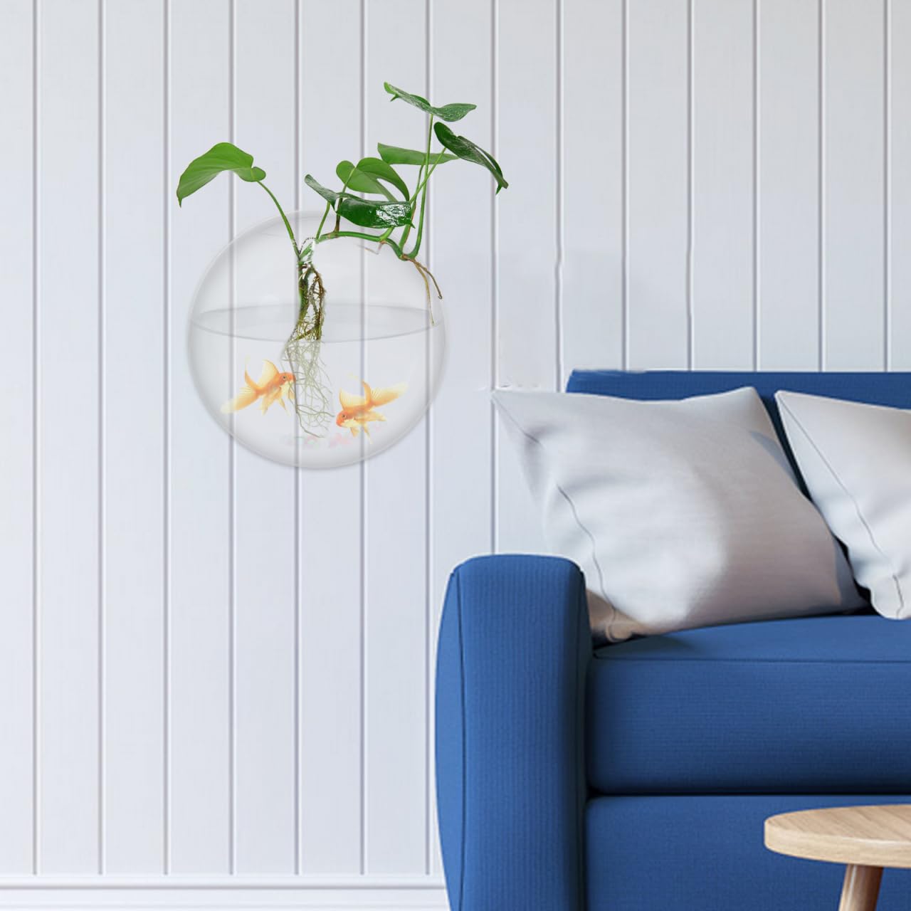 iplusmile Wand-Aquarium Aus Acryl 9.06In Transparent Hängendes Fischglas Fischbecken Für Wandmontage Raum- Und Platzsparende Heimdekoration Mit Klarem Design Für Fische Und Wasserpflanzen
