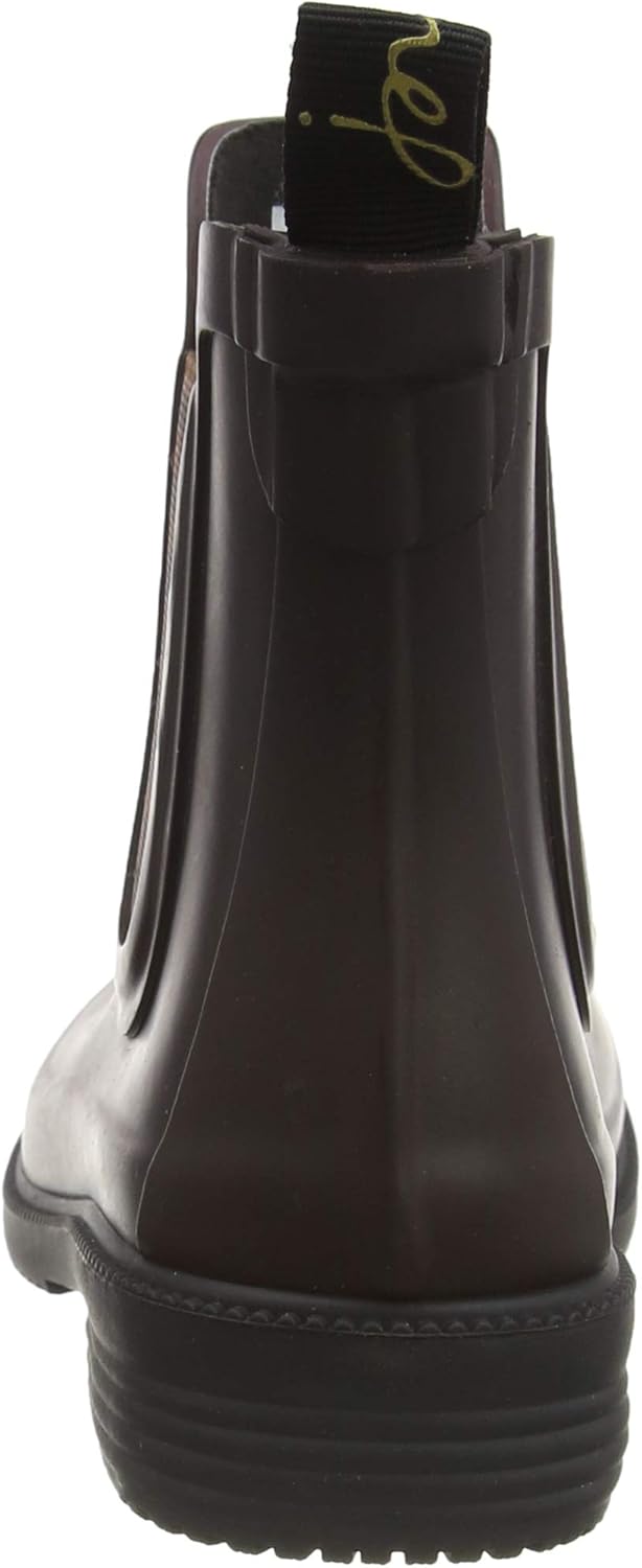 Joules Women's Rain Boot, Dark Brown, Joules Women's Boots for