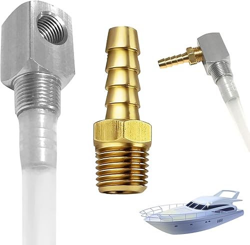 REPLACEMENTKITS.COM Tubo universal de recogida de tanque de combustible marino de 12 pulgadas con colador, tubo de recogida de combustible de
