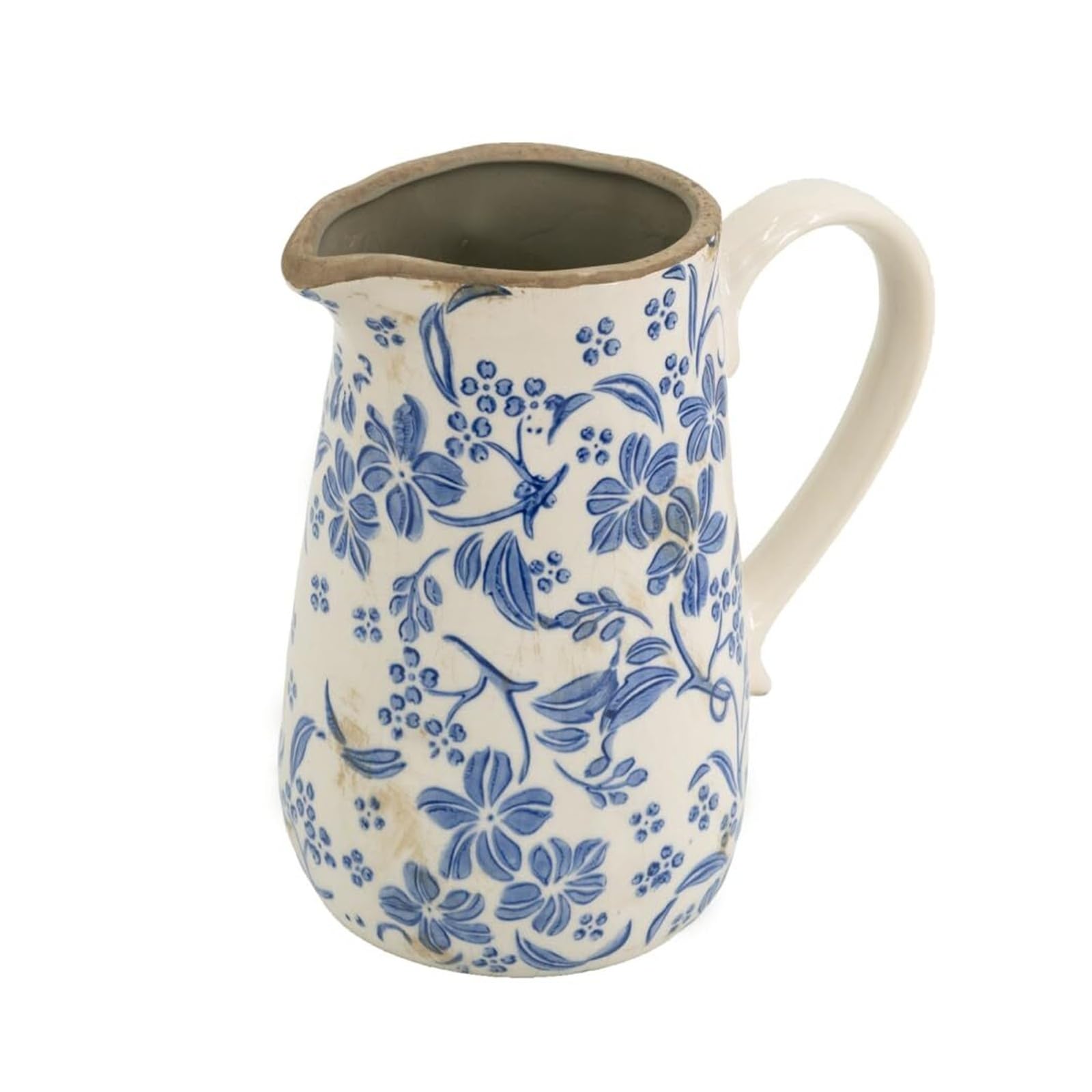 Eingangsbereich-Deko Blaue und weiße Keramikvase, Krug mit Griff, dekorative Blume for die Dekoration Einzigartige Geschenke fürs Zuhause