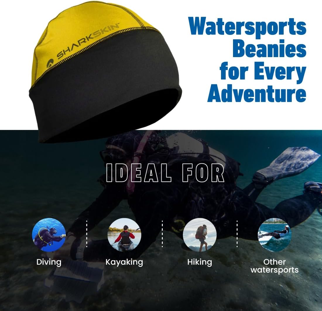 Sharkskin Chillproof Beanie (Unisex) Yellow Medium-Large - Image 6