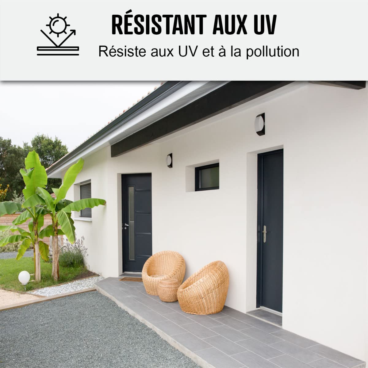ARCANE INDUSTRIES Peinture Facade Siloxane Hydrofuge - ARCAFACADE SILOXANE - 10 L (+ ou - 60 m² en 1 Couche) Blanc