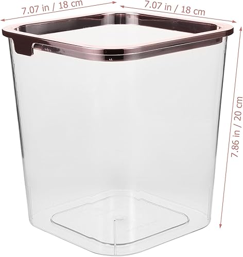 Miniatura 2 de iplusmile Papelera cuadrada de acrílico transparente para basurero grande papelera de basura decorativa papelera para dormitorio hogar y oficina