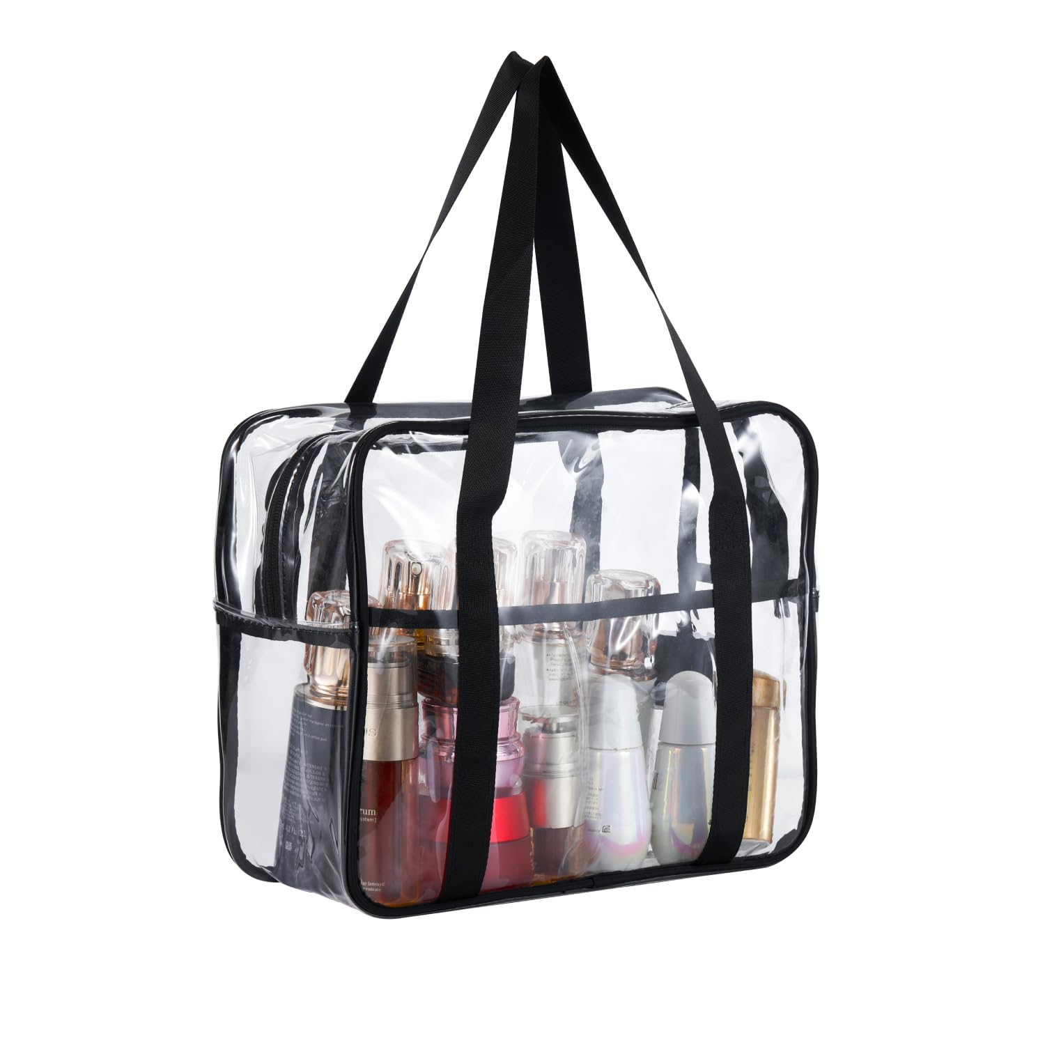 Bolsa Tote Transparente Aprobada para el Estadio, Bolsa de Aseo, Correa para el Hombro, Impermeable para Mujer y Hombre