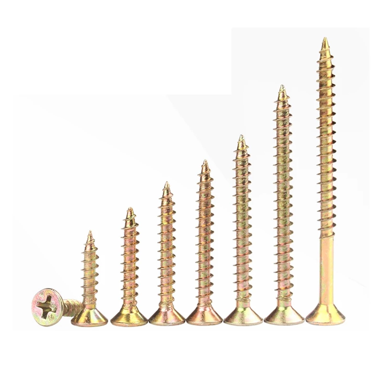 50-300 pz Zinco Croce Incasso Svasata Fibra di Truciolare Viti Rivestito a Testa Piatta Autofilettanti Vite for Legno M3 M3.5 M4 M5(40mm,M3.5 (200pcs))