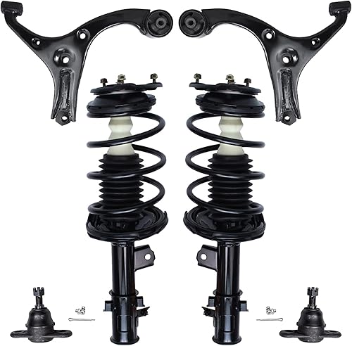 Miniatura 334 de Detroit Axle - Kit de puntales delanteros de 6 piezas para Chevrolet Aveo Aveo5 Pontiac G3 Wave, barra estabilizadora, varillas de acoplamiento