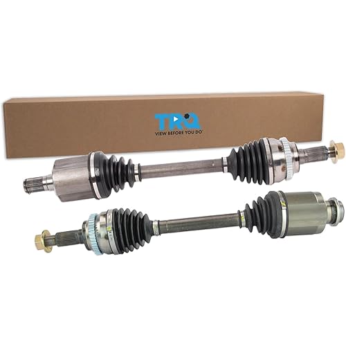 TRQ Front Driver and Passenger Side CV Axle Assembly Set 2 Piece Compatible with 2007-2009 Mazda CX-7 2010 CX-7 Grand Touring 2010 CX-7 Touring 2011-2012 CX-7 I4 2.3L