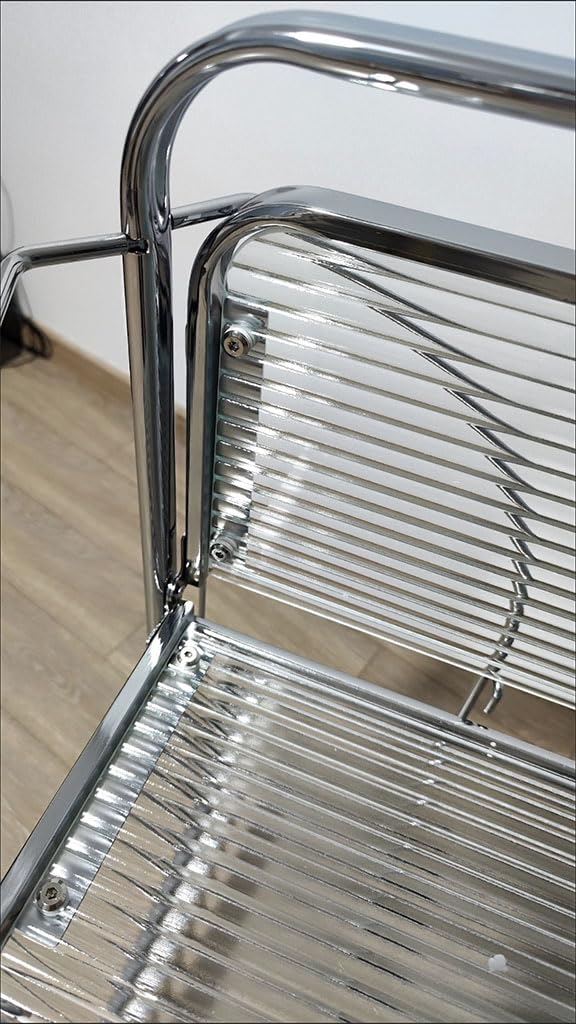 Carrello Bar Pieghevole su Ruote per servire caffè e Bevande, Carrello portaoggetti su Ruote per Cucina e Feste - Elegante Carrello Mobile per Bevande per intrattenere