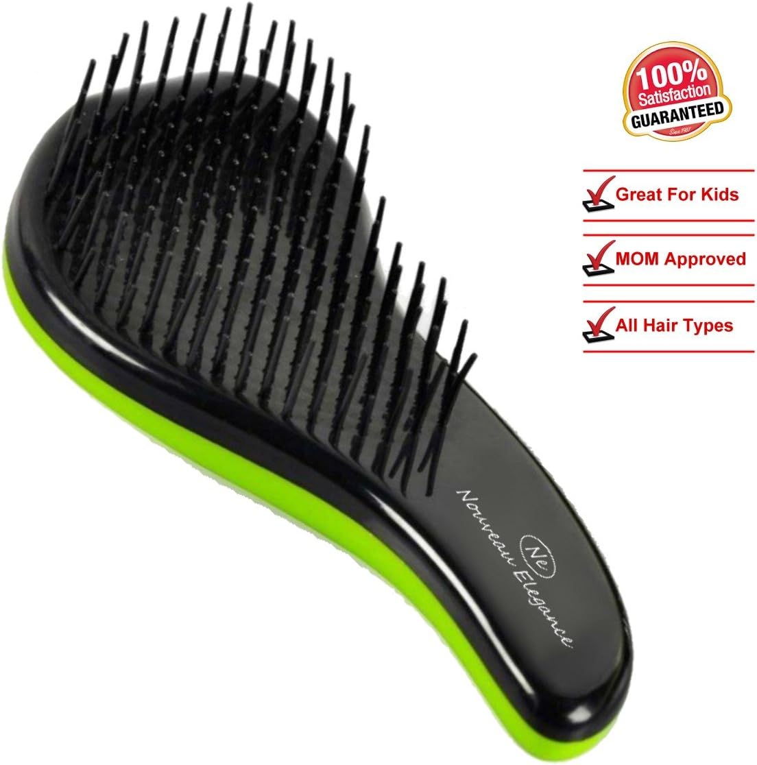 Ultimate Detangling Brush. Glide the Hair Detangler Through Knotted Hair. Best Brush / Comb for Women, Girls, Men & Boys. Use in Wet or Dry Hair. No More Tangle - Reduce Hair Loss and Breakage