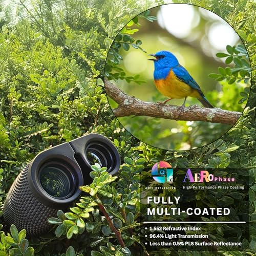 Hontry Binoculars for Adults and Kids, 10×25 Compact Binoculars for Bird Watching, Theater and Concerts, Hunting and Sport Games