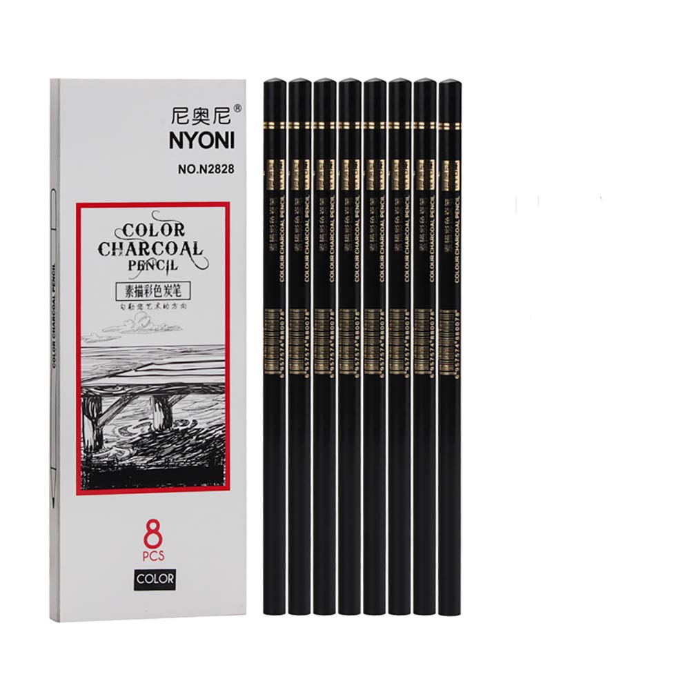 Sketch Color Black Charcoal Pencil, Black Charcoal Pen, High-Light Painting Pen Color Chalk