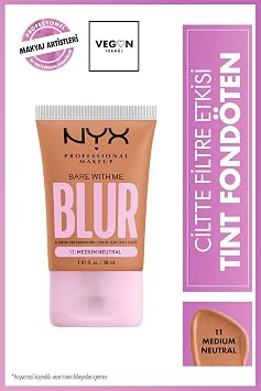 NYX Professional Makeup Blur Tint Ciltte Filtre Etkili Fond ten 11 Medium Neutral, BLRTNT