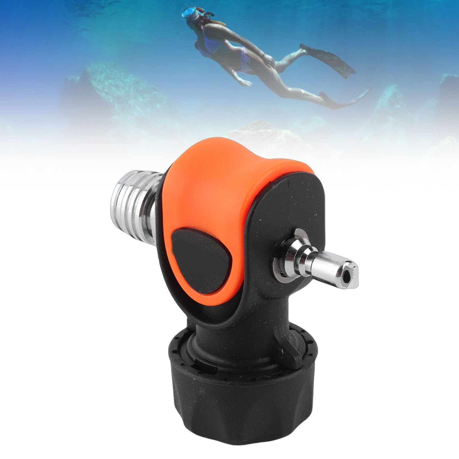 Alomejor Zumbador de Buceo, Señal Acústica de Buceo Submarina de Seguridad Universal, Bocina única de Acero Inoxidable para Submarinismo
