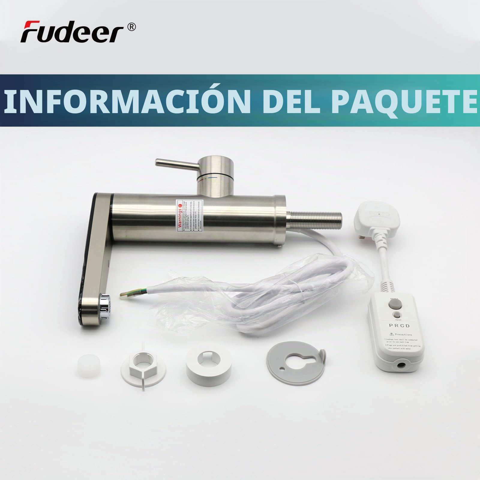 grifo con calentador de agua 230V, 3.3KW Grifo eléctrico para baño con pantalla digital (30-45℃), calentamiento rápido, salida giratoria de 120°, acero inoxidable 304 (plata)